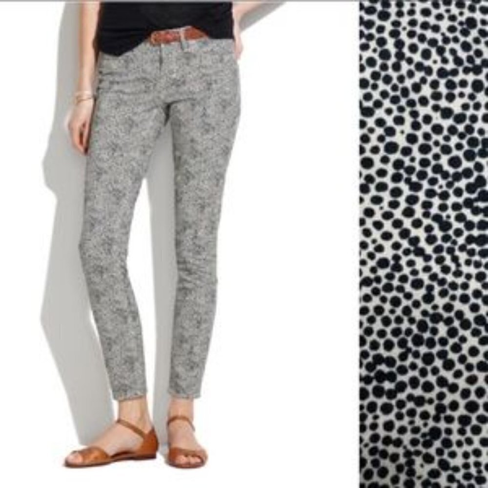 Madewell Skinny Skinny Ankle Jeans in Safari Dot Size 27